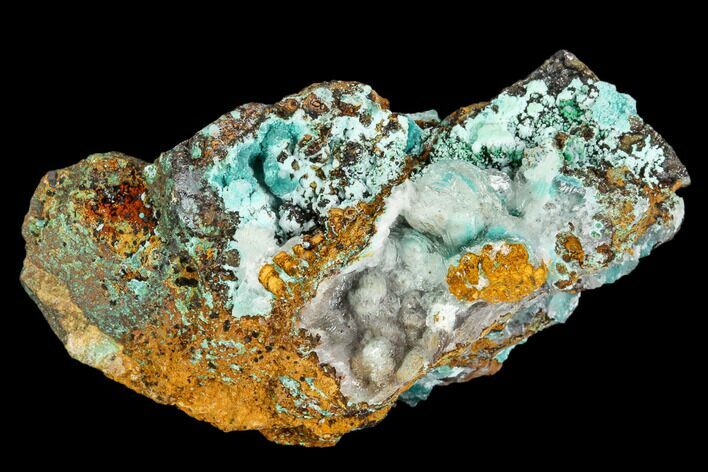 Rosasite and Selenite Crystals - Hidden Treasure Mine, Utah #109792
